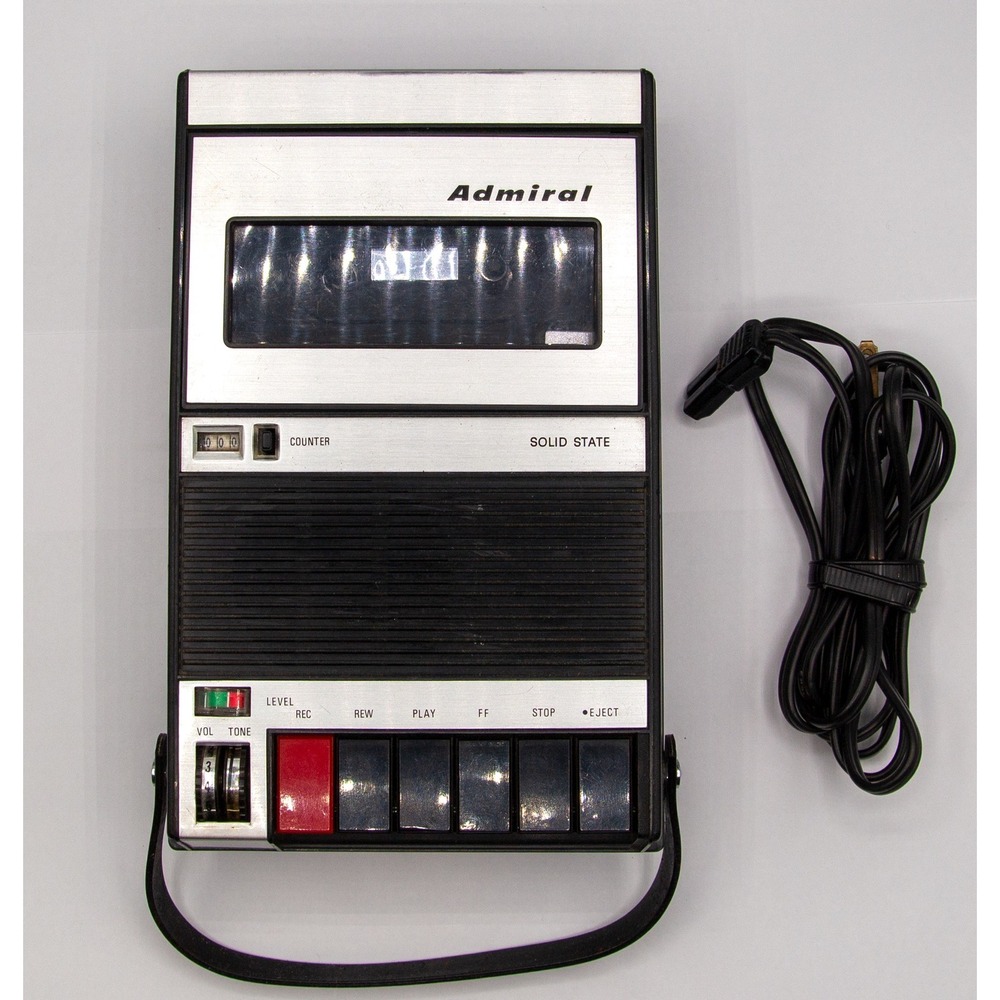 Admiral CTR 571 Solid State Cassette Recorder Player‎ Vintage Portable